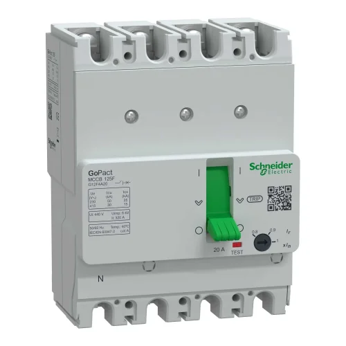 Schneider Electric G12F4A20 Gopact Mccb 125F 4P4D 20A Ayarlanabilir - 1