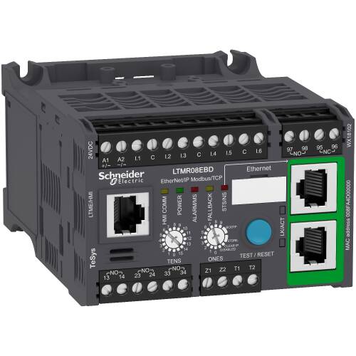 Schneider Electric LTMR08EBD TeSys T Motor Kontrolör 0.4-8A 24VDC Ethernet - 1