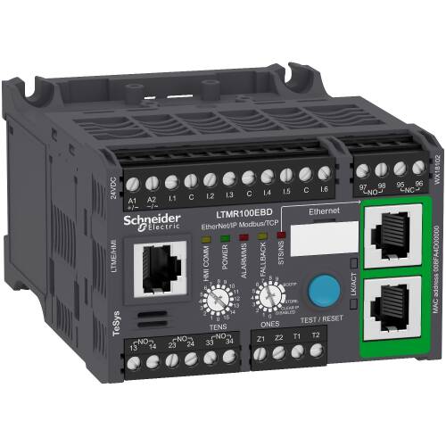 Schneider Electric LTMR100EBD TeSys T Motor Kontrolör 5-100A 24VDC Ethernet - 1