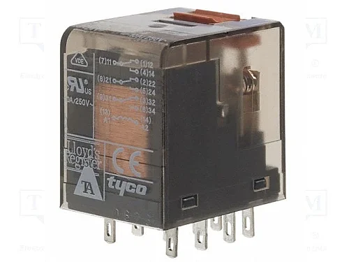 Schrack PT370012 12VDC 3 C/O 10A Endüstriyel Röle - 1