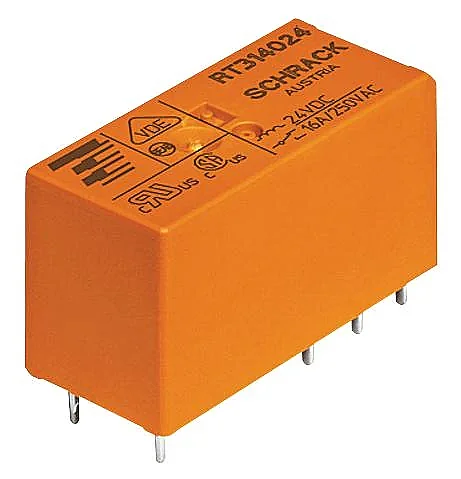 Schrack RT33L012 12VDC 1N/O 16A Inrush Röle ( 20Ms-80A) - 1
