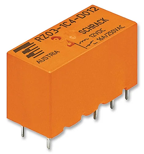Schrack RZ03-1C4-D012-R 12VDC 1C/O 12A Pcb Röle 8 Pın - 1
