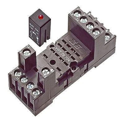 Schrack YPT78704 14 Pın Ray Tipi Soket Vidalı Bağlantı(2-4 C/0 Pt Röle İçin) - 1