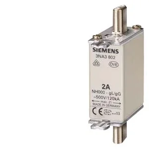 Siemens 3NA3822 Steatit(Seramik) Gövdeli NH-Bıçaklı Sigorta Buşonu 63A Boy 000 Genişlik 21Mm - 1