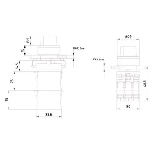Siemens 3SB6110-2AA10-1BA0 Komple Mandal Buton Plastik Kalıcı 0-1 1NO - 1