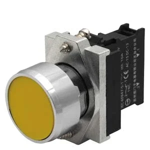 Siemens 3SB6160-0AB10-1BA0 Komple Yay Dönüşlü Buton Metal Siyah 1NO - 1