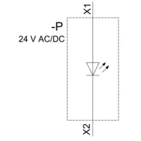 Siemens 3SU1102-6AA50-1AA0 Sirius ACT Plastik Komple Sinyal Lambası Mavi 24 AC/DC - 1