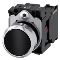 Siemens 3SU1150-0AB10-1CA0 Sirius ACT Metal Komple Yay Dönüşlü Buton Siyah - 1