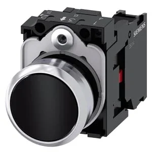 Siemens 3SU1150-0AB10-1CA0 Sirius ACT Metal Komple Yay Dönüşlü Buton Siyah - 1