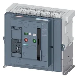 Siemens 3WA1232-3AB02-0AA0 Açık Tip Şalter Sabit Tip Yatay Bağlantılı Boy 2 3-Kutup In=3200A Icu=66/50kA - 1