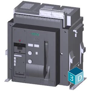 Siemens 3WT8252-5AA00-0AA2 Açık Tip Güç Şalteri 2500A 66kA 2NO +2NC Kontaklı - 1