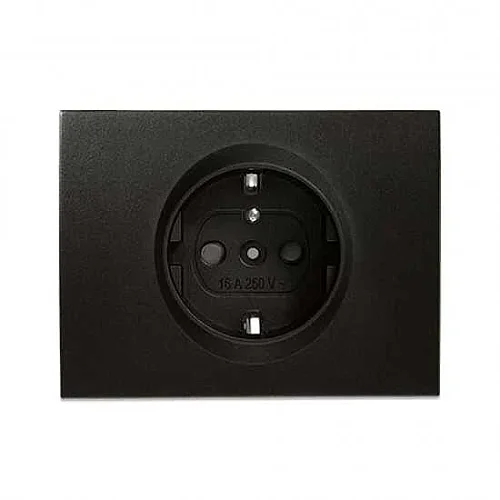 Thea WBTR02135BL-TR Siyah Ups Priz Düğme/Kapak Çocuk Korumalı - 1