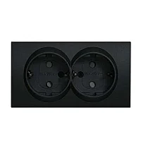 Thea WBTR02155BL-TR Siyah İkili Topraklı Priz Düğme/Kapak Çocuk Korumalı - 1