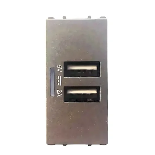 Thea WVTT12314AN-TR Panasonıc Modüler Antrasit Usb Priz Altlık + Düğme/Kapak 1M 5V-2A (Poşet) - 1