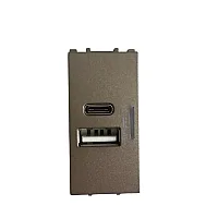 Thea WVTT12414AN-TR Panasonıc Moduler Antrasit Usb Type A + C 5V 3A Mekanizma + Kapak 1M (Poşet) - 1