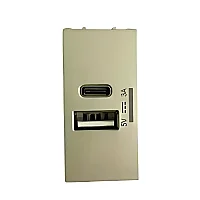 Thea WVTT12414DR-TR Panasonıc Moduler Dore Usb Type A + C 5V 3A Mekanizma + Kapak 1M (Poşet) - 1