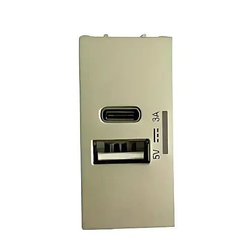 Thea WVTT12414DR-TR Panasonıc Moduler Dore Usb Type A + C 5V 3A Mekanizma + Kapak 1M (Poşet) - 1