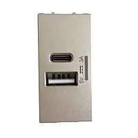 Thea WVTT12414MW-TR Panasonıc Moduler Metalik Beyaz Usb Type A + C 5V 3A Mekanizma + Kapak 1M (Poşet) - 1