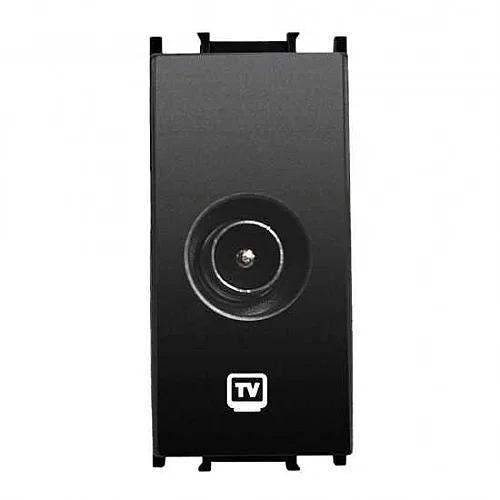 Thea WVTT14514BL-TR Panasonıc Modüler Siyah Tv Altlık + Düğme/Kapak Sonlu 1M (Poşet) - 1