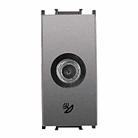 Thea WVTT14584AN-TR Panasonıc Modüler Antrasit F Konnekör Sonlu Altlık + Düğme/Kapak 1M (Poşet) - 1