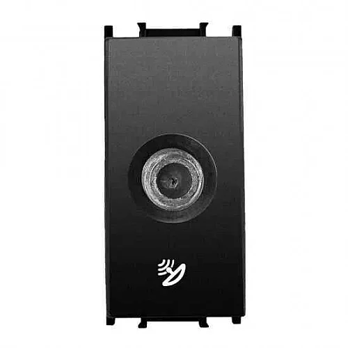 Thea WVTT14584BL-TR Panasonıc Modüler Siyah F Konnekör Sonlu Altlık + Düğme/Kapak 1M (Poşet) - 1