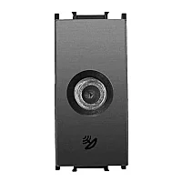 Thea WVTT14584DG-TR Panasonıc Modüler Füme F Konnekör Sonlu Altlık + Düğme/Kapak 1M (Poşet) - 1