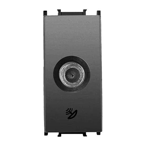 Thea WVTT14584DG-TR Panasonıc Modüler Füme F Konnekör Sonlu Altlık + Düğme/Kapak 1M (Poşet) - 1