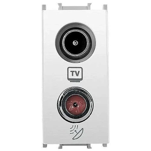 Thea WVTT14604MW-TR Panasonıc Modüler Met Beyaz Tv-Sat Altlık + Düğme/Kapak 1M Sonlu (Poşet) - 1