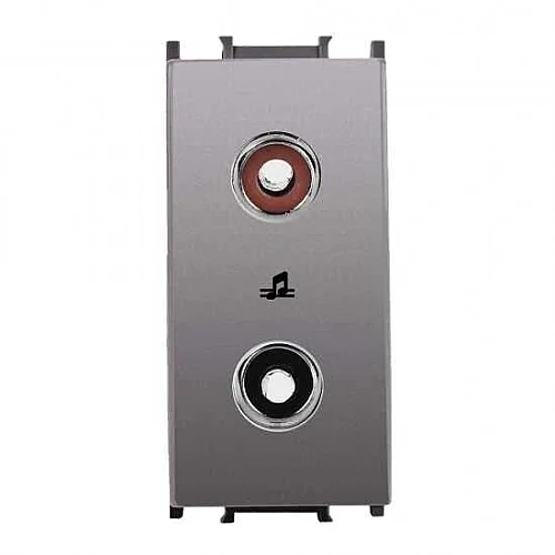 Thea WVTT15604AN-TR Panasonıc Modüler Antrasit Müzik Yayın Priz Altlık + Düğme/Kapak 1M (Poşet) - 1