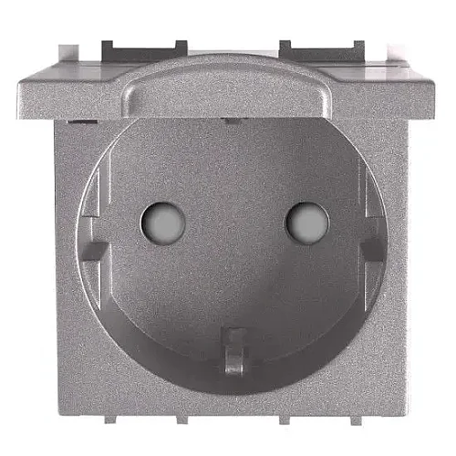 Thea WVTT22101AN-TR Panasonıc Modüler Antrasit Kapaklı Topraklı Priz Çocuk Korumalı Altlık + Düğme/Kapak 2M (Poşet) - 1