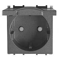 Thea WVTT22101DG-TR Panasonıc Modüler Füme Kapaklı Topraklı Priz Çocuk Korumalı Altlık + Düğme/Kapak 2M (Poşet) - 1