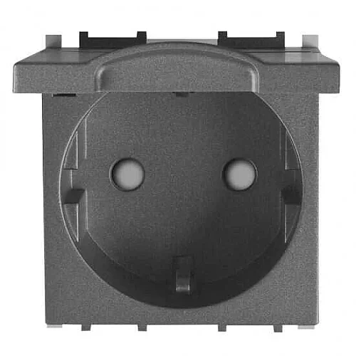 Thea WVTT22101DG-TR Panasonıc Modüler Füme Kapaklı Topraklı Priz Çocuk Korumalı Altlık + Düğme/Kapak 2M (Poşet) - 1