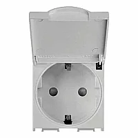 Thea WVTT22101MW-TR Panasonıc Modüler Met Beyaz Kapaklı Topraklı Priz Çocuk Korumalı Altlık + Düğme/Kapak 2M (Poşet) - 1