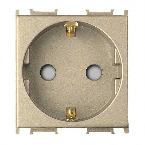 Thea WVTT22121DR-TR Panasonıc Modüler Dore Topraklı Priz Çocuk Korumalı Altlık + Düğme/Kapak 2M (Poşet) - 1