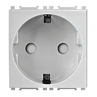 Thea WVTT22121MW-TR Panasonıc Modüler Met Beyaz Topraklı Priz Çocuk Korumalı Altlık + Düğme/Kapak 2M (Poşet) - 1