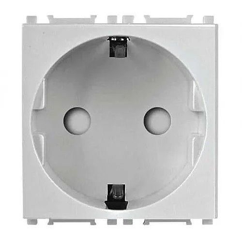 Thea WVTT22121MW-TR Panasonıc Modüler Met Beyaz Topraklı Priz Çocuk Korumalı Altlık + Düğme/Kapak 2M (Poşet) - 1