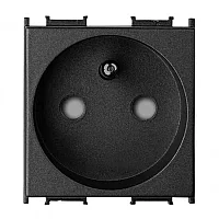 Thea WVTT22131BL-TR Panasonıc Modüler Siyah Ups Topraklı Priz Çocuk Korumalı Altlık + Düğme/Kapak 2M (Poşet) - 1