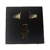 Thea WVTT22244BL-TR Panasonıc Modüler Siyah Combi Priz Mekanizma + Kapak 2M (Poşet) - 1