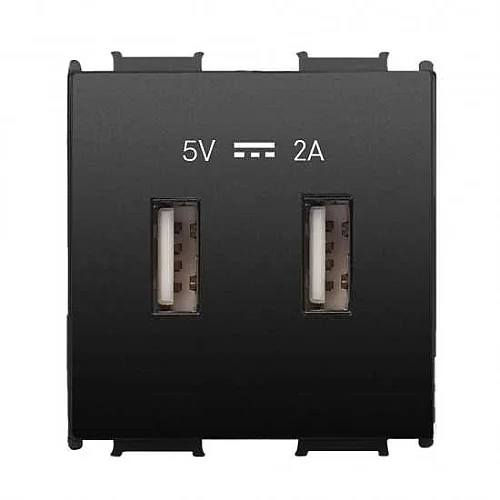Thea WVTT22314BL-TR Panasonıc Modüler Siyah Usb Priz Alt + D/K 2M 5V-2A (Poşet) - 1