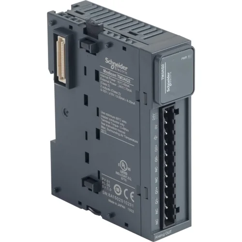 Schneider Electric TM3AQ2 TM3 Genişleme Modülleri Analog Genişleme Modülleri 12 bit Analog Çıkış 2 Çıkış (4-20 mA, 0-20 mA, 0-10V) - 1