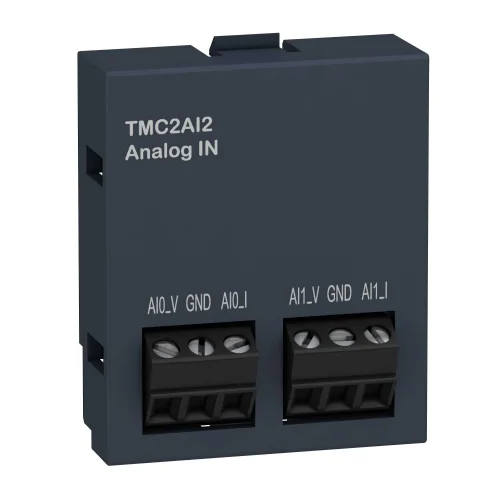 Schneider Electric TMC2AI2 TM3 Modülleri Kartuş Genişleme Modülleri 12 bit Analog Giriş 2 Giriş (0-10V, 0-20mA, 4-20mA) - 1