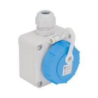 TP Electric 3101-380-0900 Vidalı Bağlantı 16A Kauçuk Duvar Prizi Mavi - 1