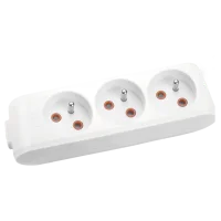 Viko 90110300 3'lü Grup Priz Klemensli UPS Beyaz Çocuk Korumalı - 1