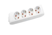 Viko 90110400 4'lü Grup Priz Topraklı Klemensli UPS Beyaz Çocuk Korumalı - 1
