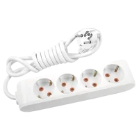 Viko 90110402 4'lü Grup Priz UPS Topraklı 2 Metre Çocuk Korumalı - 1