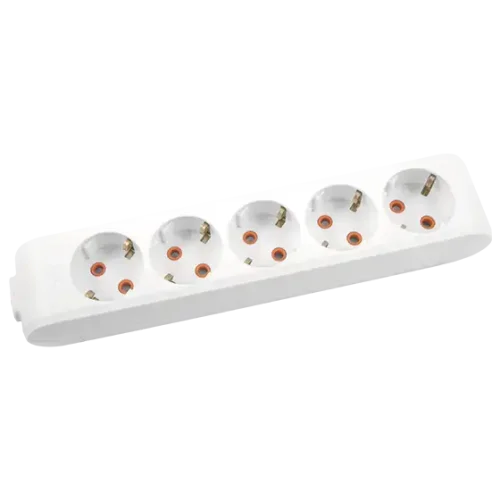 Viko 90110500 5'li Grup Priz Topraklı Klemensli UPS Beyaz Çocuk Korumalı - 1