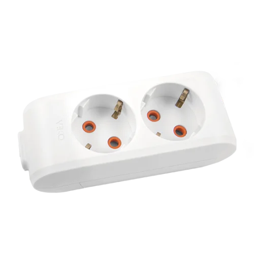 Viko 90113200 2'li Grup Priz Topraklı Klemensli Çocuk Korumalı - 1