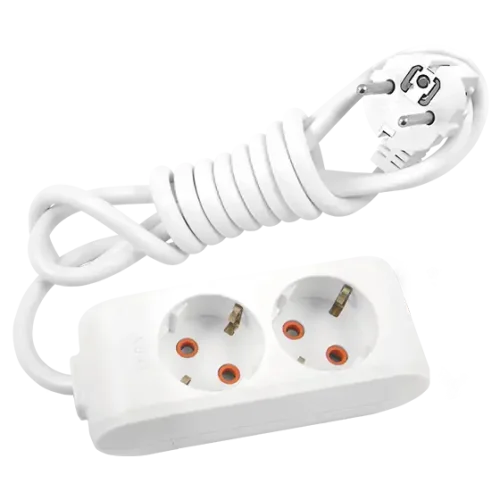 Viko 90113205 2'li Grup Priz Topraklı 5 Metre Çocuk Korumalı - 1