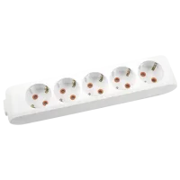 Viko 90113500 5'li Grup Priz Topraklı Klemensli Beyaz Çocuk Korumalı - 1