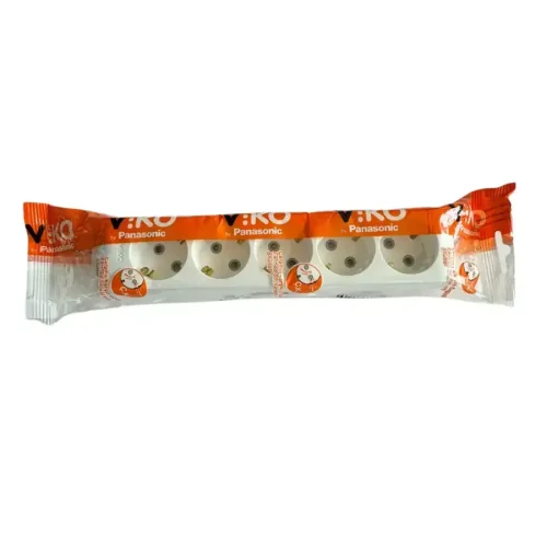 Viko 90113500 5'li Grup Priz Topraklı Klemensli Beyaz Çocuk Korumalı - 2